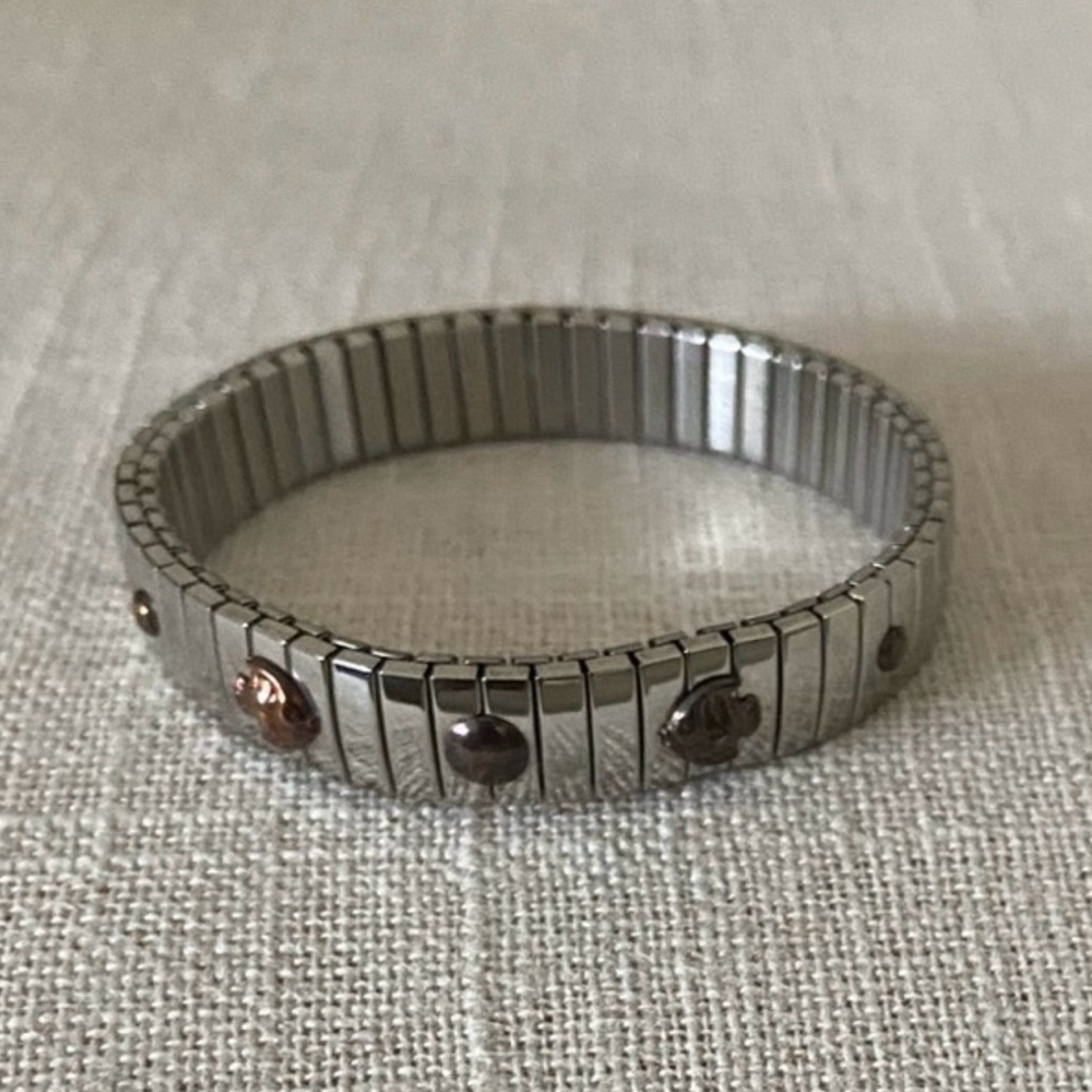 Vintage Signed (Ryry Firenze) Italian Stainless Steel Elastic Bracelet